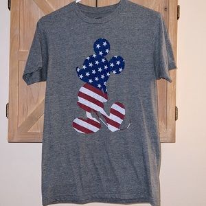 ❤️3/$25(L) Patriotic Mickey Mouse Vacation Red White Blue Stars & Stripes Unisex